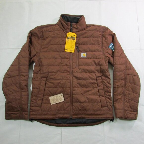 Carhartt Men's Gilliam Rain Defender Insulated Full Zip Jacket Mocha OJ2208 - Picture 2 of 5